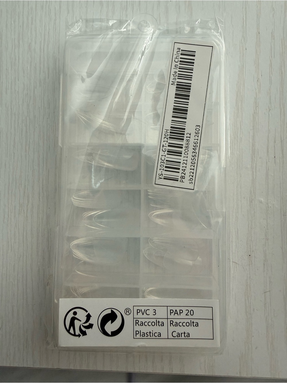 Clear Press-On Nail Tips with Storage Organizer – New